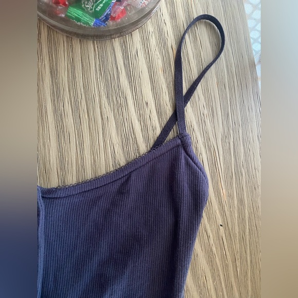 Anthropologie Ribbed Wide Leg Jumpsuit Dark Gray Sz Small NWT - Picture 7 of 10